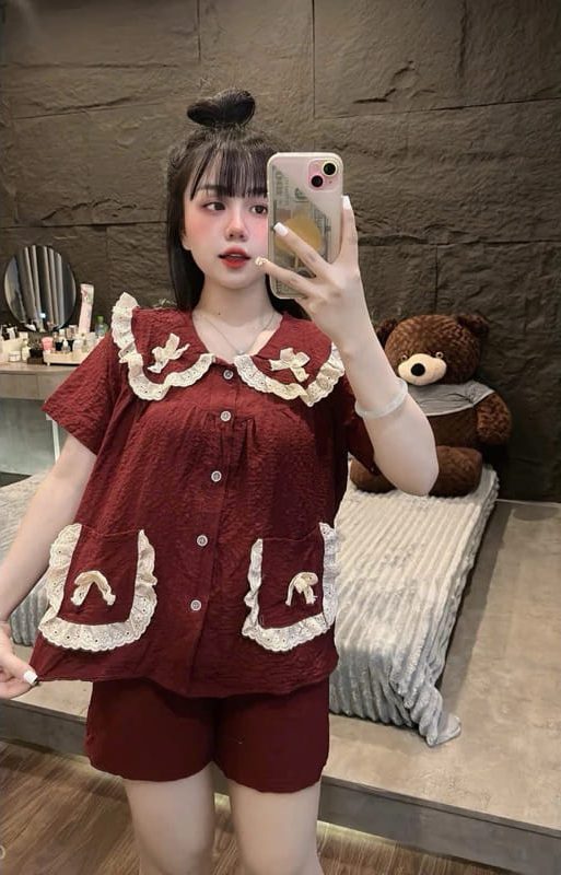Đồ ngủ nữ quần áo ngắn cute