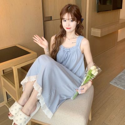 Váy ngủ 2 dây cotton